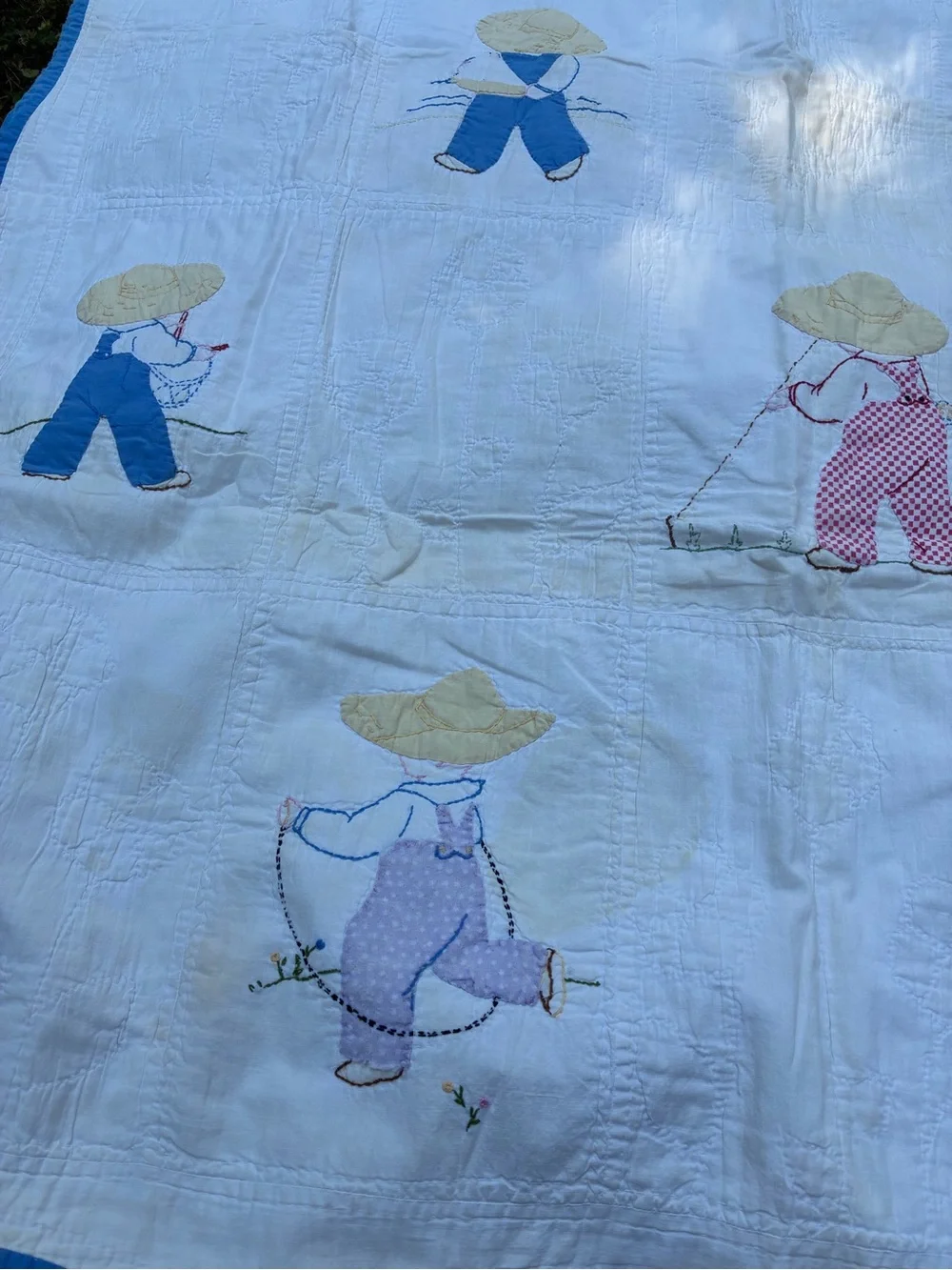 Antique quilt overall Sam